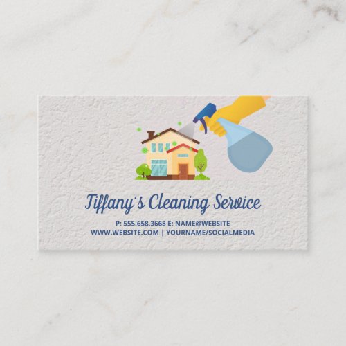 House Cleaning  Maid Cleaners Business Card