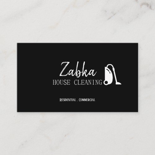 House Cleaning Maid Service Business Card