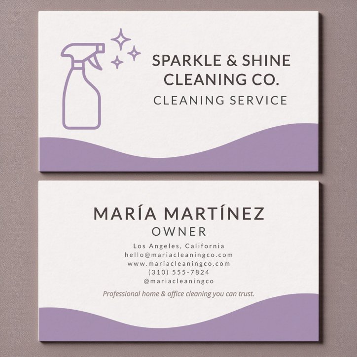 House Cleaning Maid Service Business Card
