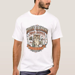 House Cleaning Maid Service Cat House Cleaning Mai T-Shirt