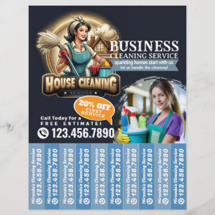 House cleaning Maid Service Flyer Tear Off Strips