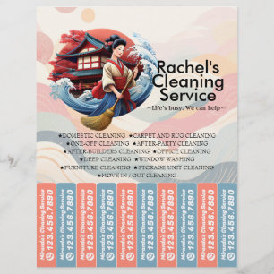 House cleaning Maid Service Flyer Tear Off Strips
