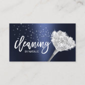 House Cleaning Maid Service Modern Navy Blue Business Card | Zazzle