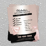 House Cleaning Maid Service Modern Rose Gold Flyer<br><div class="desc">Home Cleaning Service Modern Rose Gold Flyers.</div>