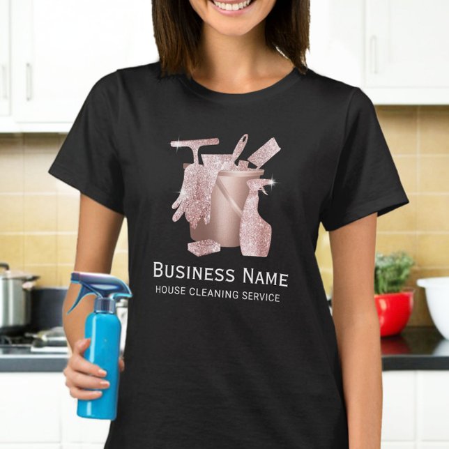 House Cleaning Maid Service Rose Gold Cleaners T-Shirt (Creator Uploaded)