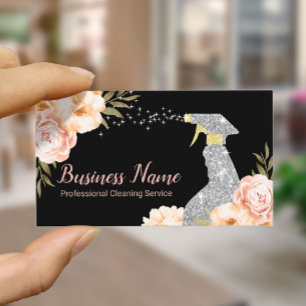 House Cleaning Maid Service Vintage Floral Business Card