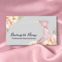 House Cleaning Maid Service Vintage Floral Business Card