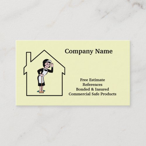House Cleaning &amp; Maid Services Business Card