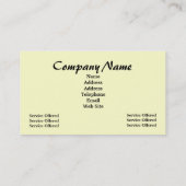 House Cleaning & Maid Services Business Card (Back)