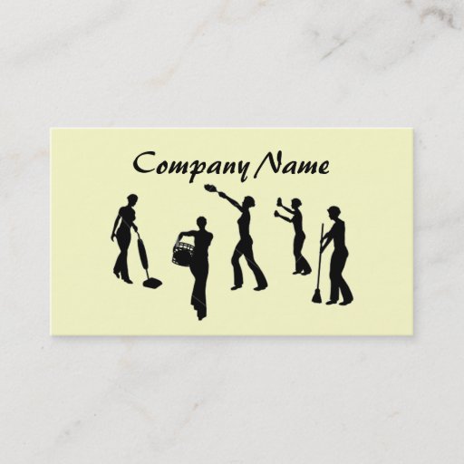 Customizable House Cleaning &amp; Maid Services Business Card