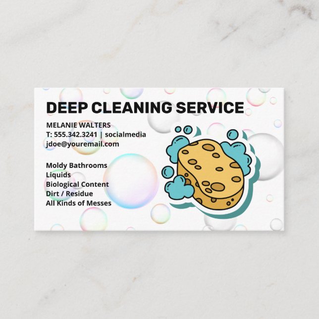 House Cleaning | Maid Services  Business Card (Front)
