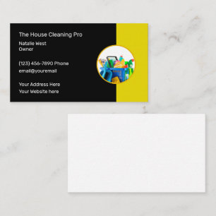 House Cleaning Maid Services Business Card