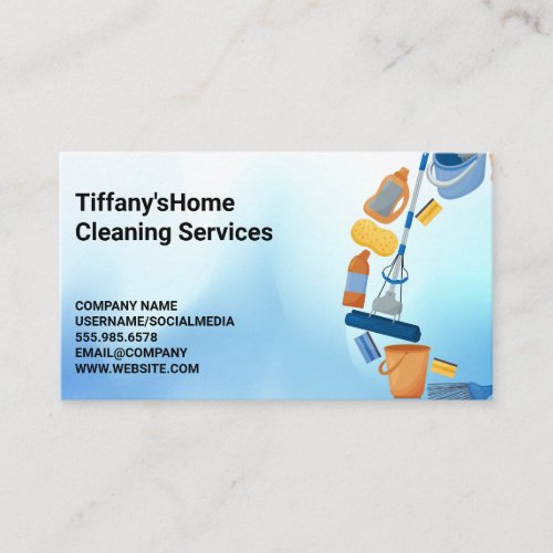House Cleaning Maid Tools Business Card
