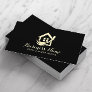 House Cleaning Modern Black & Gold Maid Service Business Card