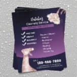 House Cleaning Modern Purple Maid Service Flyer<br><div class="desc">Home Cleaning Modern Purple Maid Service Flyers.</div>