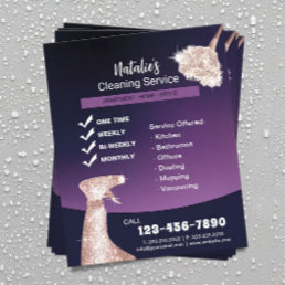 House Cleaning Modern Purple Maid Service Flyer