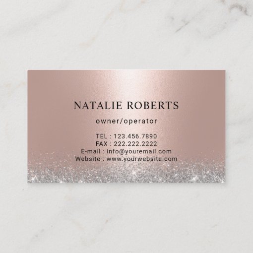 House Cleaning Modern Rose Gold House & Mop Logo Business Card | Zazzle