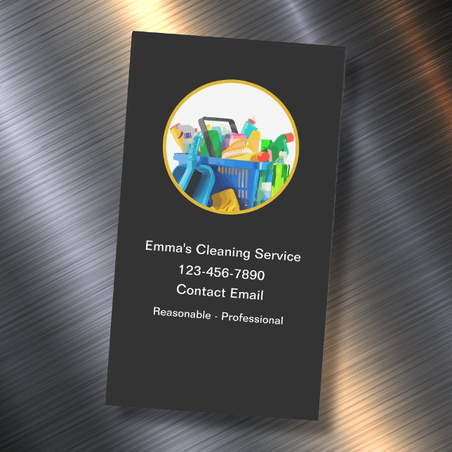 House Cleaning Modern Simple Business Card Magnet (Creator Uploaded)