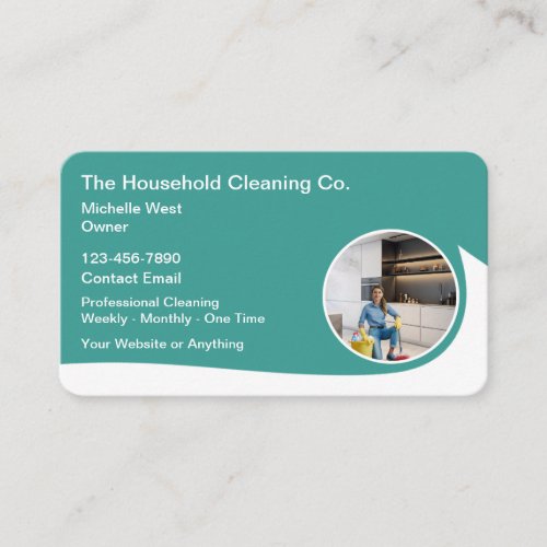 House Cleaning Modern Style Business Cards