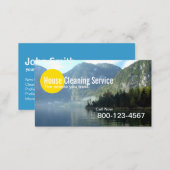 House Cleaning Mountain Lake Professional Business Card (Front/Back)