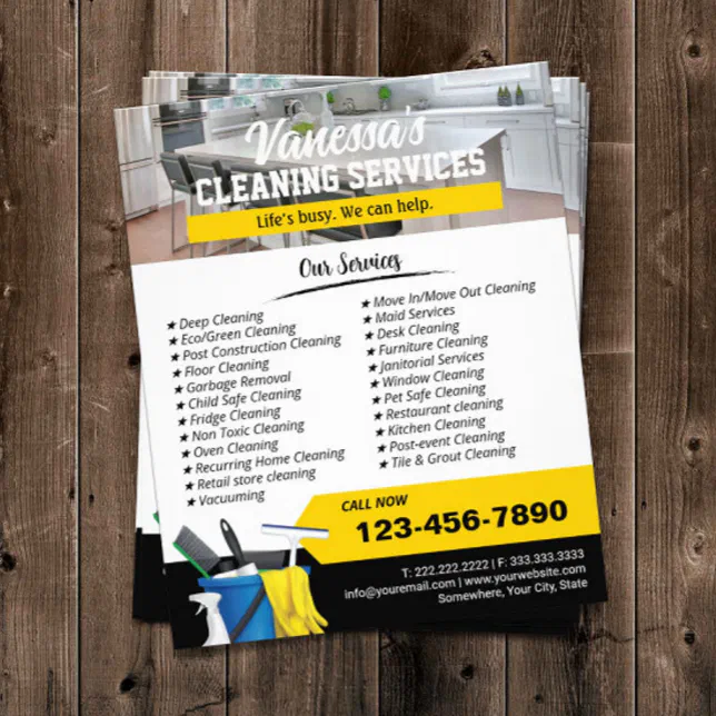 House Cleaning Office Cleaning Promotional Flyer Zazzle