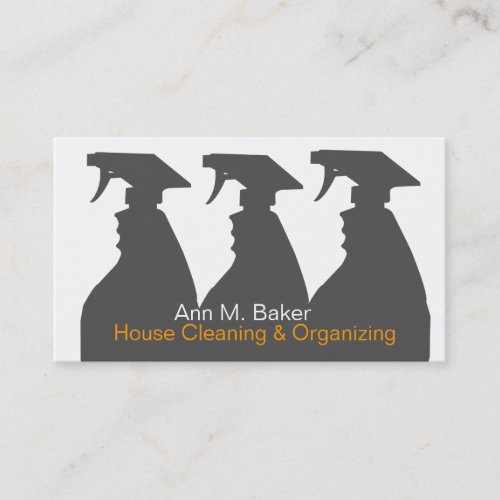House Cleaning and Organizing Services Business Card Template
