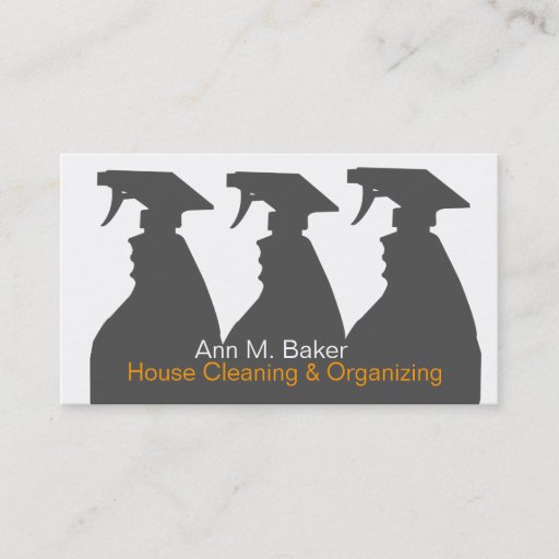 Customizable House Cleaning and Organizing Services Business Card Template