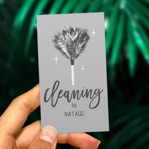 House Cleaning Plain Housekeeping Maid Service Business Card