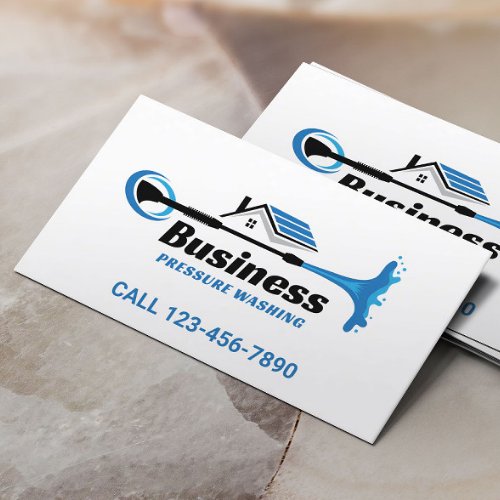House Cleaning Plain Pressure Washing Power Washer Business Card