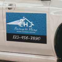 House Cleaning Pressure Washing Monogram Logo Blue