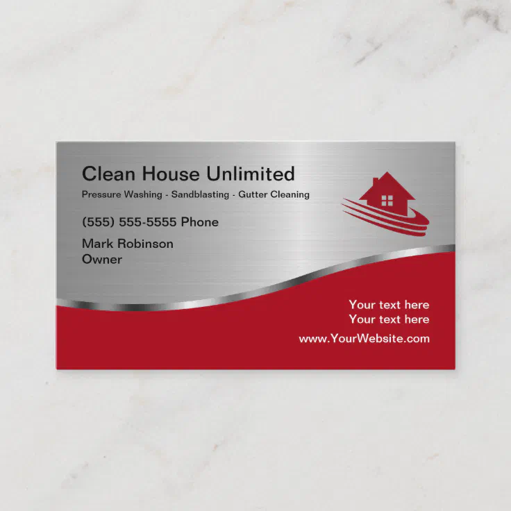 House Cleaning Pressure Washing Sandblasting Business Card Zazzle
