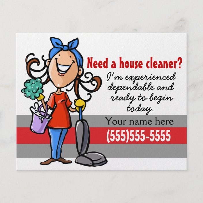 House Cleaning promo 4x5 card