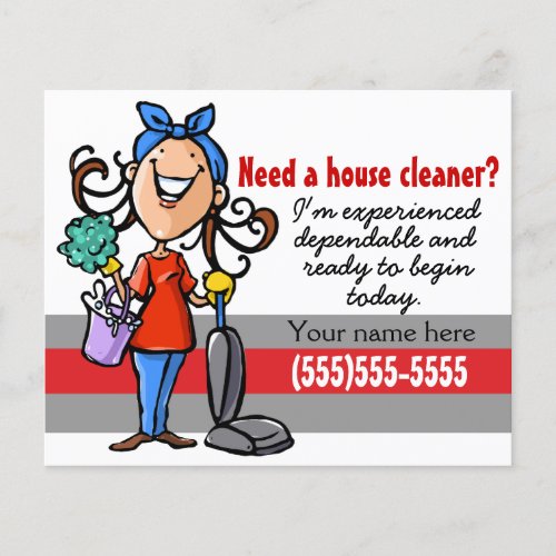 House Cleaning promo 4x5 card Flyer