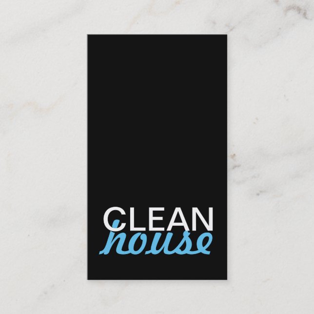 house cleaning punch card (Front)