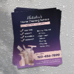 House Cleaning Rose Gold & Purple Housekeeping Flyer<br><div class="desc">Home Cleaning Service Rose Gold & Purple Housekeeping Flyers.</div>