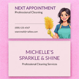 House Cleaning Service Business Appointment Card