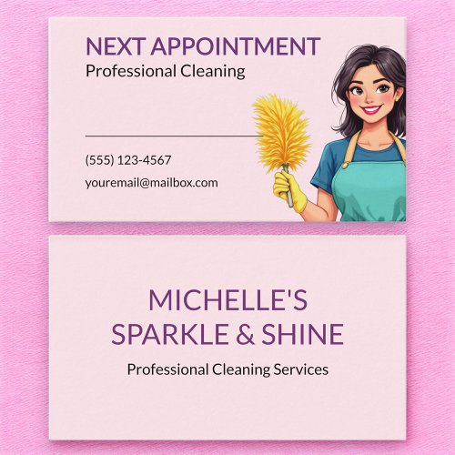 House Cleaning Service Business Appointment Card