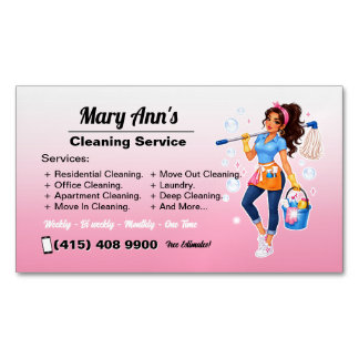 House Cleaning Service Business Card Magnet