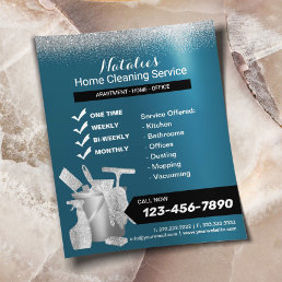  House Cleaning Service House Keeping Teal Flyer