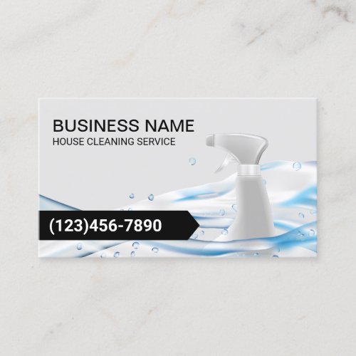 House Cleaning Service Professional Water Flows Business Card