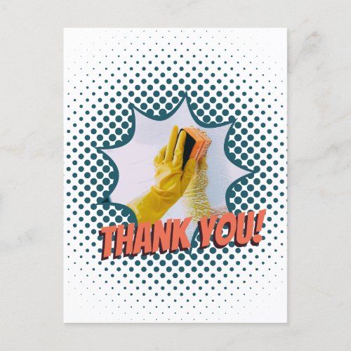 House Cleaning Service Promotional Thank You Postcard