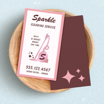 House Cleaning Service Rose Gold Vacuum Cleaner  Calling Card by sm_business_cards at Zazzle