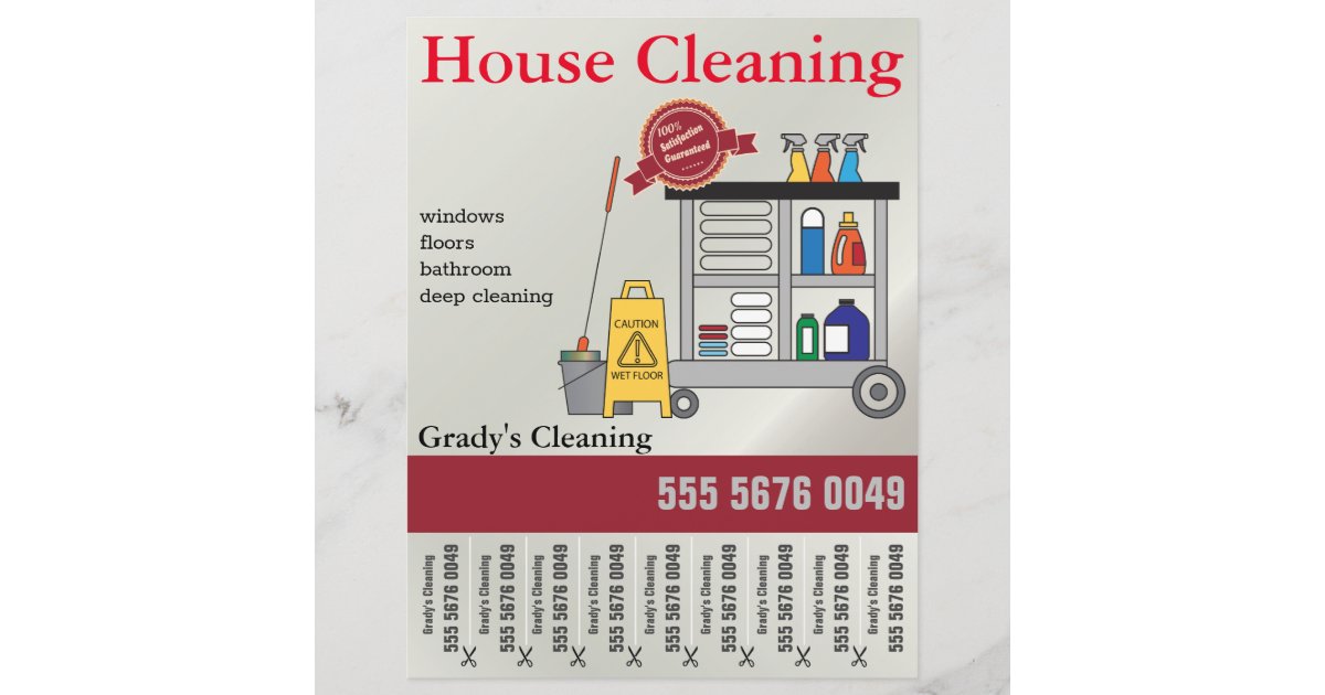 House Cleaning Services Flyer Poster