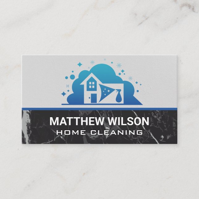 House Cleaning Services and Care  Business Card (Front)