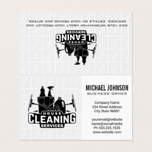 House Cleaning Services and Supplies Business Card