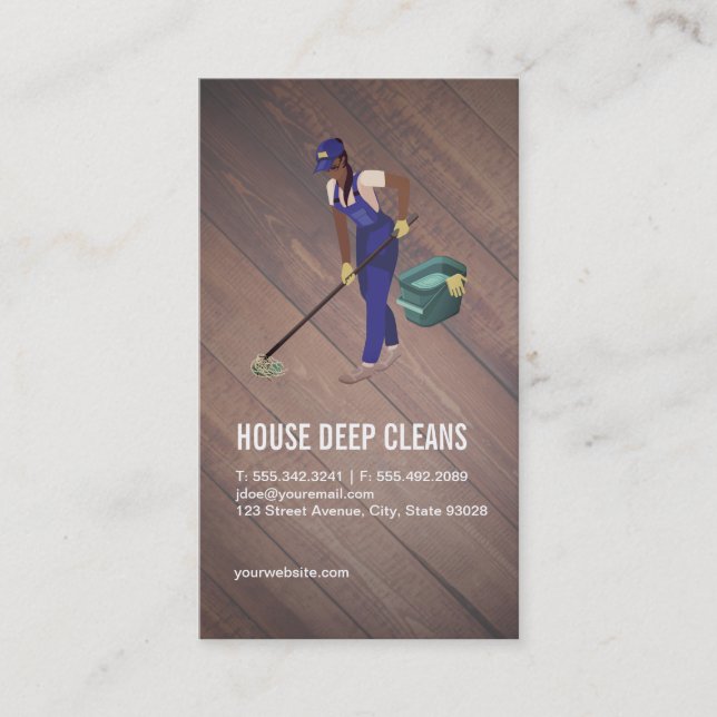 House Cleaning Services Business Card (Front)