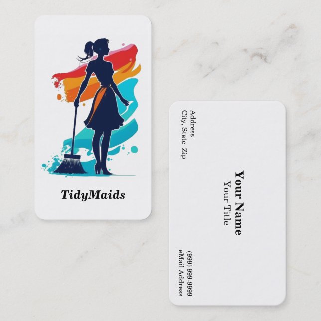 House Cleaning Services Business Card (Front/Back)