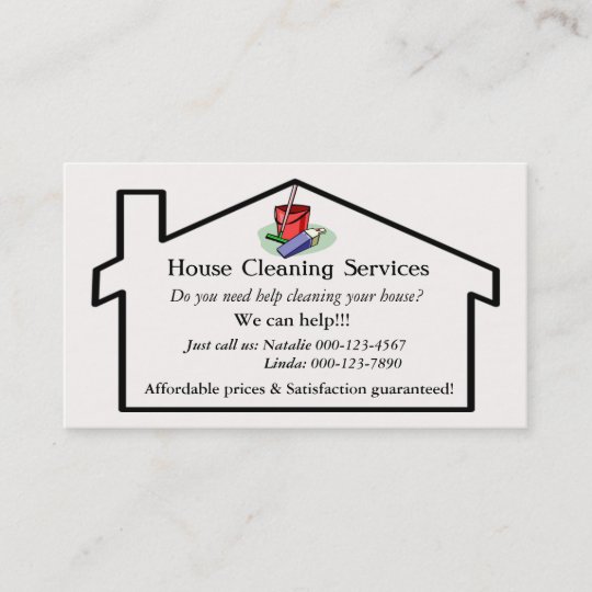 House Cleaning Services Business Card Template