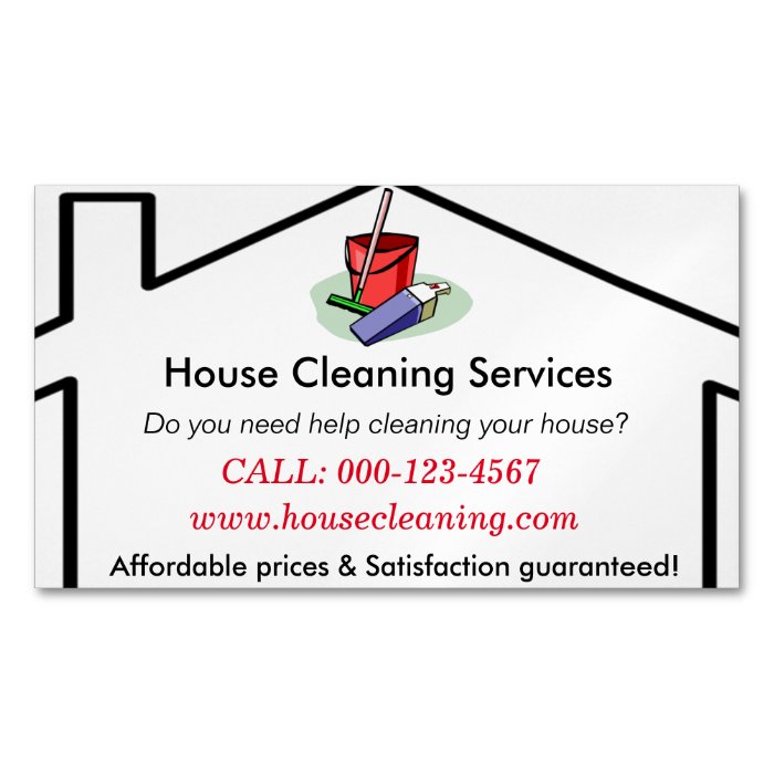 House Cleaning Examples