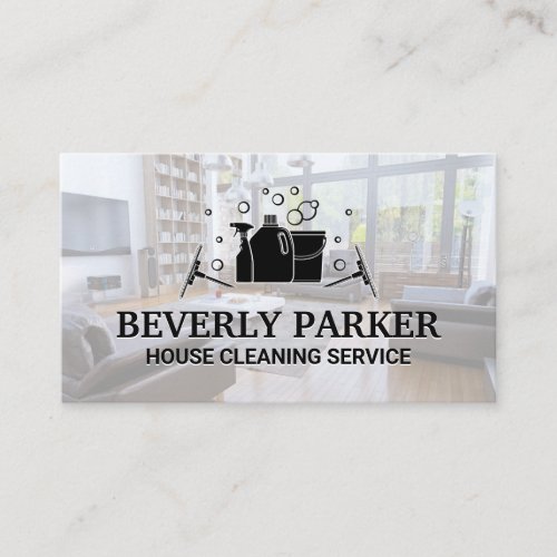 House Cleaning Services  Clean Home Background Business Card